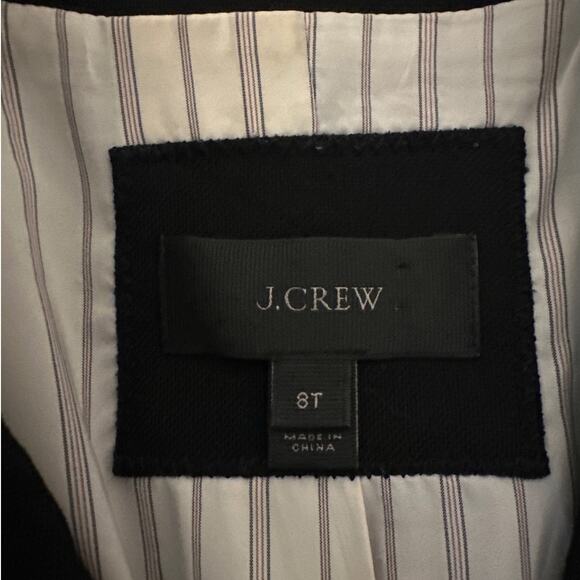 J. Crew Rhodes Black Wool Blazer Style E1037 Size 8 Tall Long Preppy Designer - Picture 14 of 15